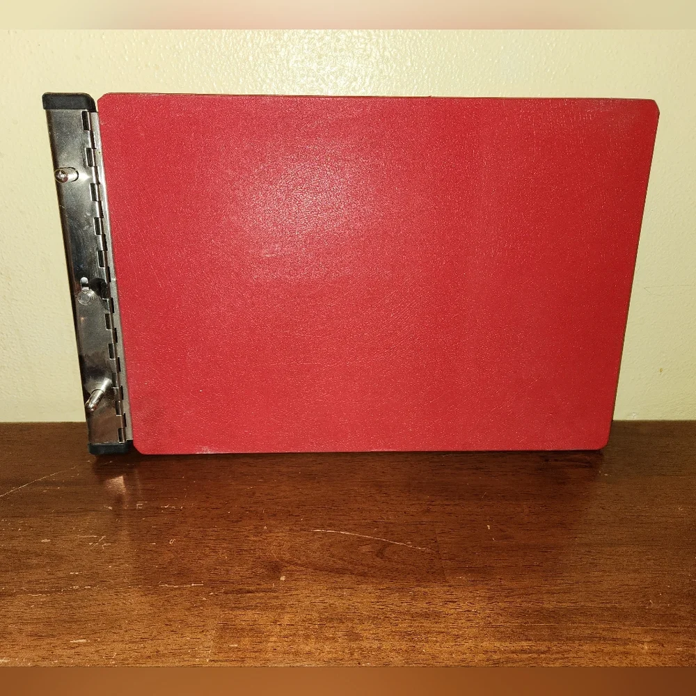 Vintage Quality National 94-573 Red Top Lock Binder Ledger & Wilson Jones